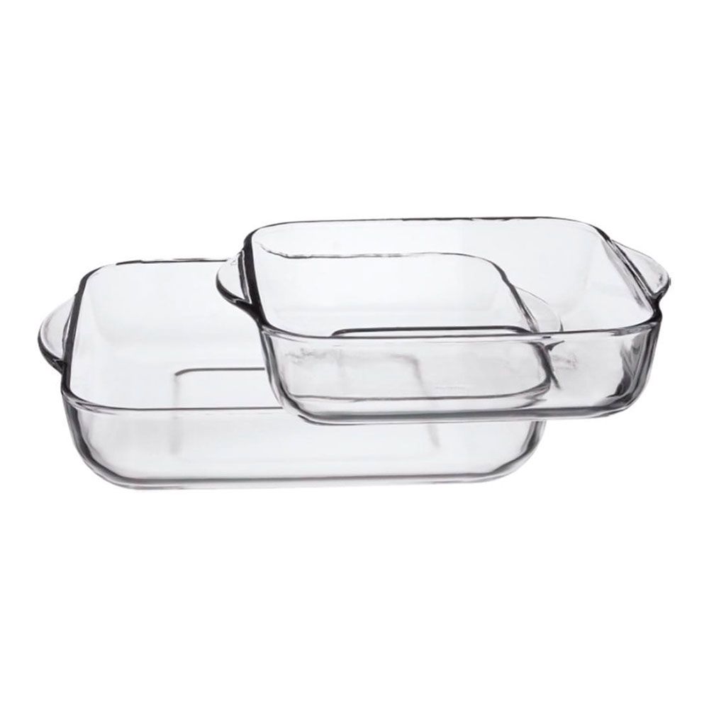 Conjunto de 2 bandejas quadradas para forno
