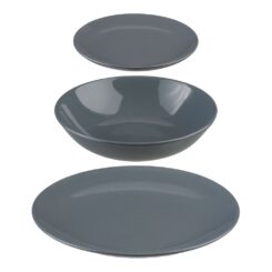 Louça 18 peças COR cinzento
