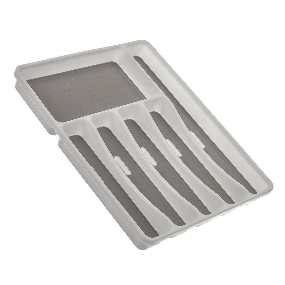 Organizador de talheres em plástico, branco 32,5x5x40cm kozina