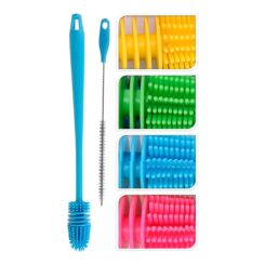 Conjunto de 2 escovinhas limpa garrafas cores variadas cores / modelos diversos