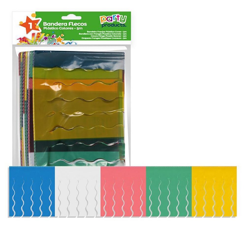 Bandeira franjas plástico multicor party products - Image 2