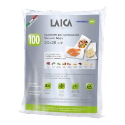 LAICA Pacote de 100 sacos de preservação a vácuo 20 x 28 cm