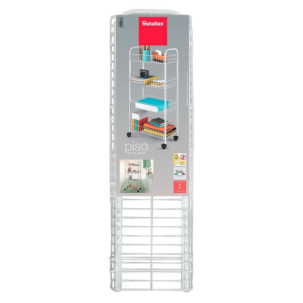 Carrinho multiusos com 4 cestos, branco, 41 x 23 x 84 cm - Image 8