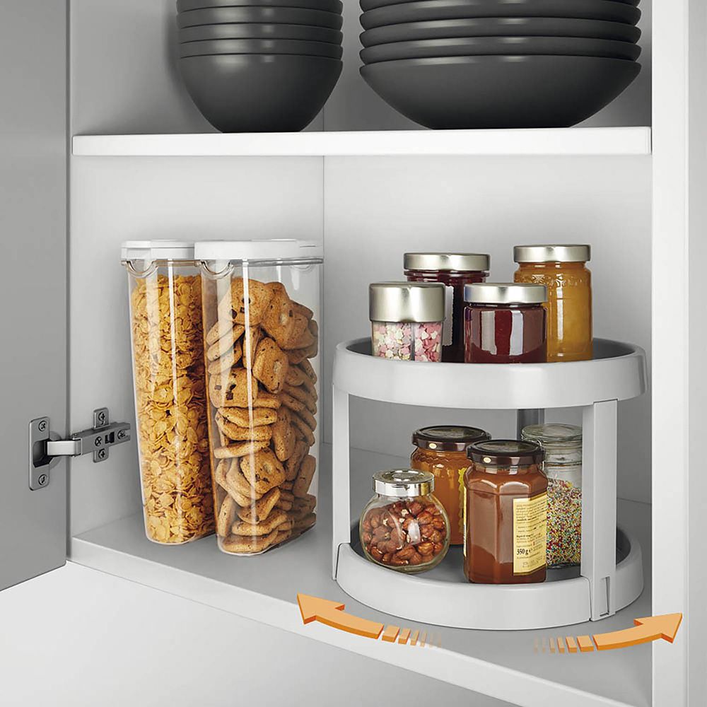 Organizador giratório 2 alturas "GIRO-2" Ø28x21cm metaltex - Image 3
