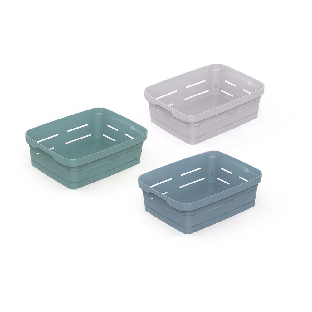 Cesto multiúsos 1,5 l, várias cores 18,4 x 13,6 x 6 cm