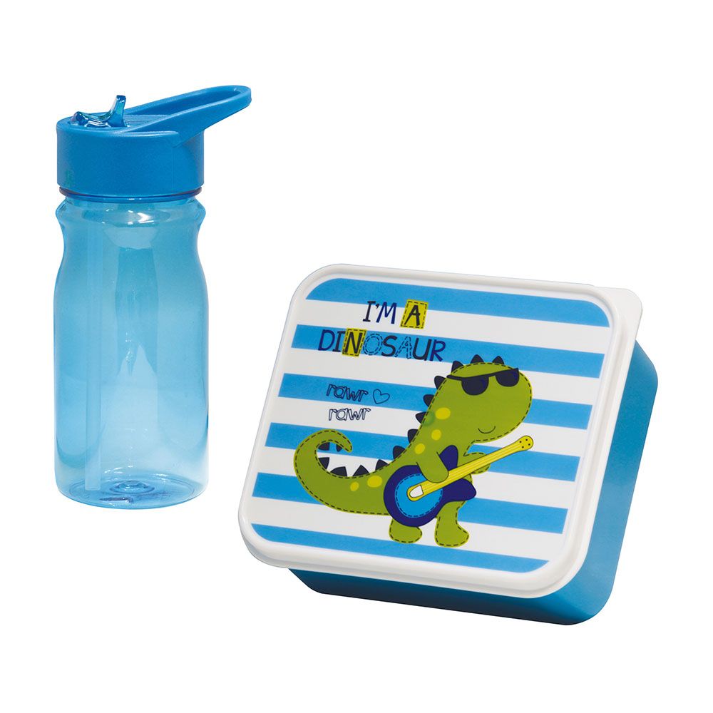 Lancheira infantil com cantil dino 0,85 L / 0,5 L