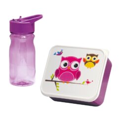 Lancheira infantil com cantil coruja 0,85 L / 0,5 L