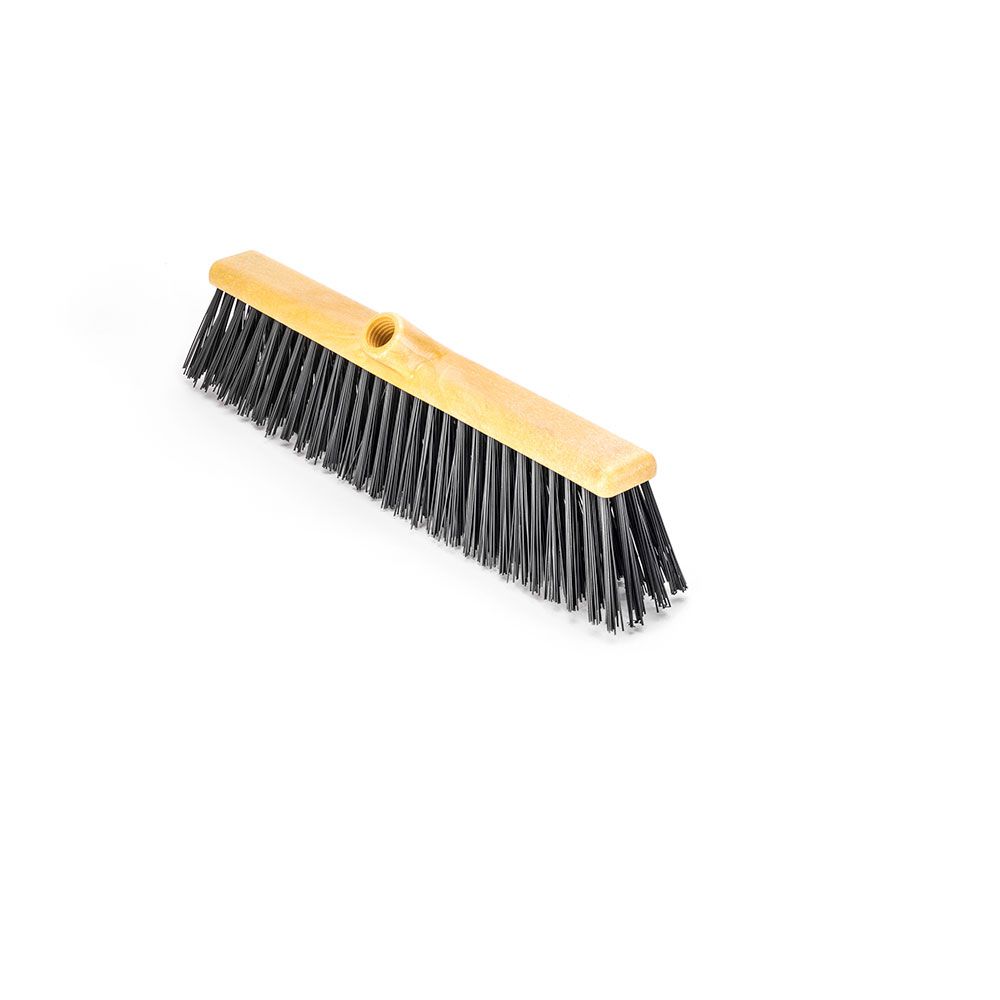 UNIVERSAL Pincel de varrer de fibra preta sem cabo, 55 x 9 x 15 cm
