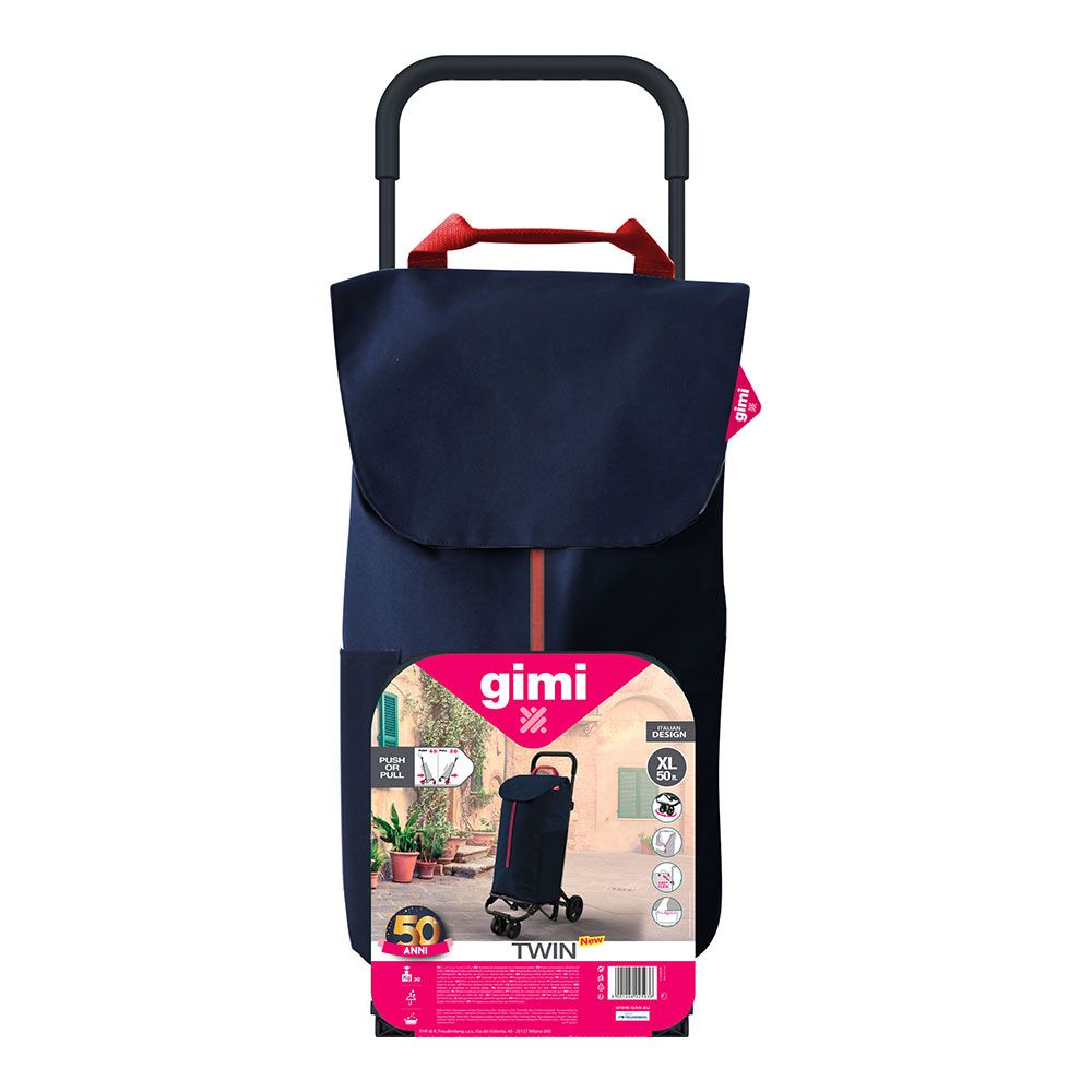 Carrinho da compra twin azul 50L 30kg gimi 169326 - Image 2