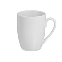 Xícaras de porcelana branca fosca, 350 ml, 6 UDS