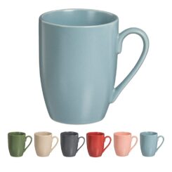 Xícaras de café de porcelana fosca, cores sortidas, 350 ml, 6 UDS