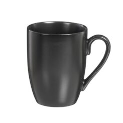 Xícaras de porcelana preta fosca, 350 ml, 6 UDS