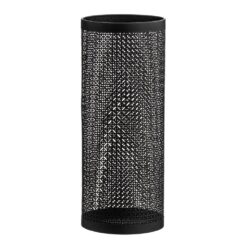 Suporte para guarda-chuva redondo em metal filigree preto 20X50cm caison