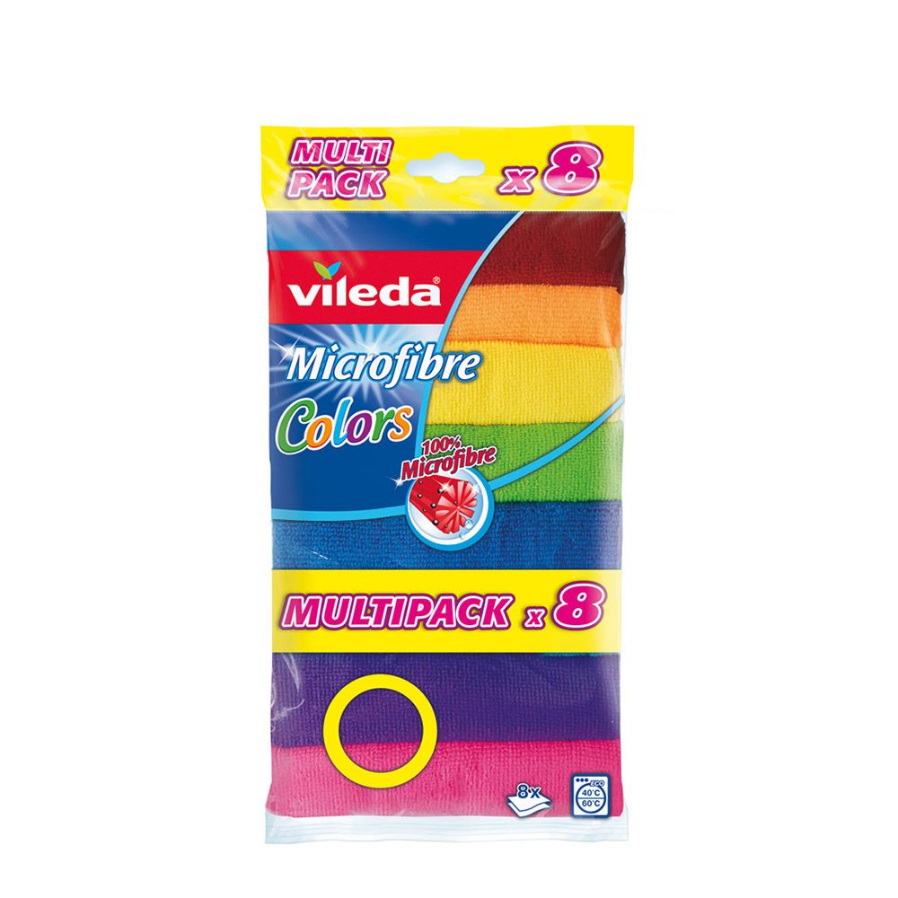 VILEDA Pano Microfibra Colors 8 Uds
