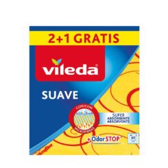VILEDA Pano amarelo macio 2+1 30% microfibra