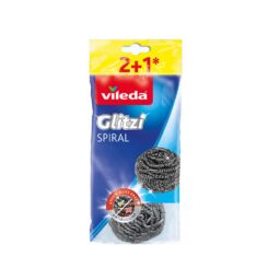 VILEDA Esfregão espiral de aço inoxidável 2+1