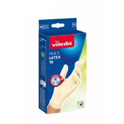 VILEDA Luva multiusos de látex, 10 unidades, tamanho M/L