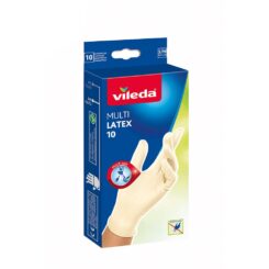 VILEDA Luva multiusos de látex, 10 unidades, tamanho S/M