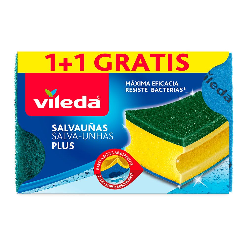 Esfregão salva unhas plus anti bacterias 1+1