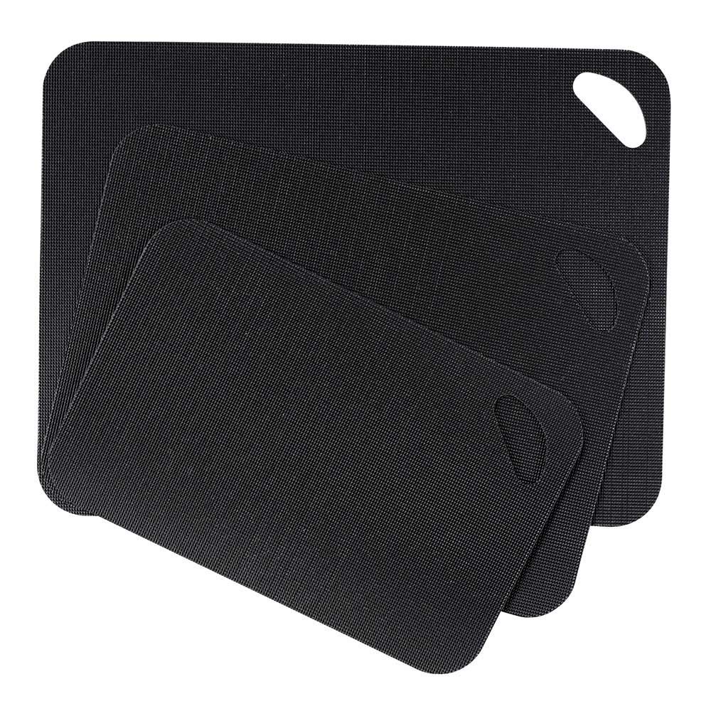 Conjunto de 3 tábuas de corte pretas, 38 x 29 x 0,15 cm / 33,5 x 24 x 0,15 cm / 28 x 18 x 0,15 cm - Image 2