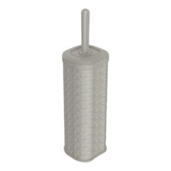 Conjunto de piaçaba e suporte WC imitação vime/rattan COR creme mondex