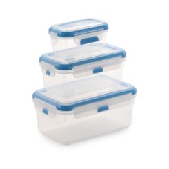 Conjunto de 3 marmitas retangulares super lock