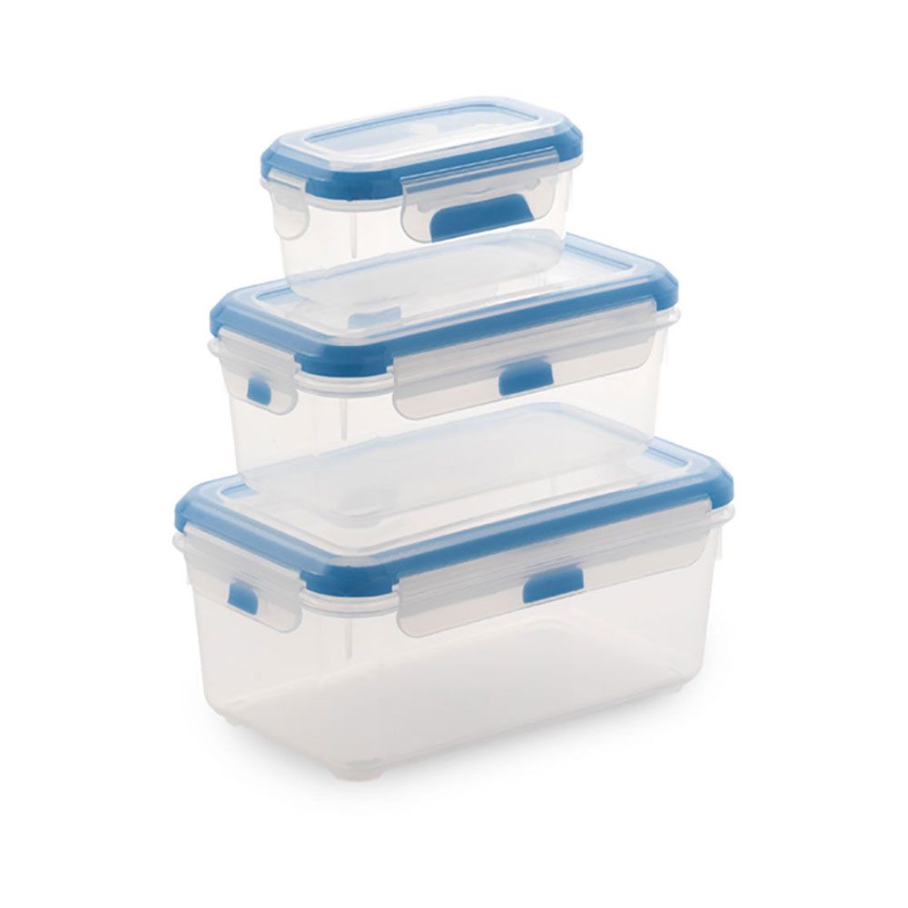 Conjunto de 3 marmitas retangulares super lock