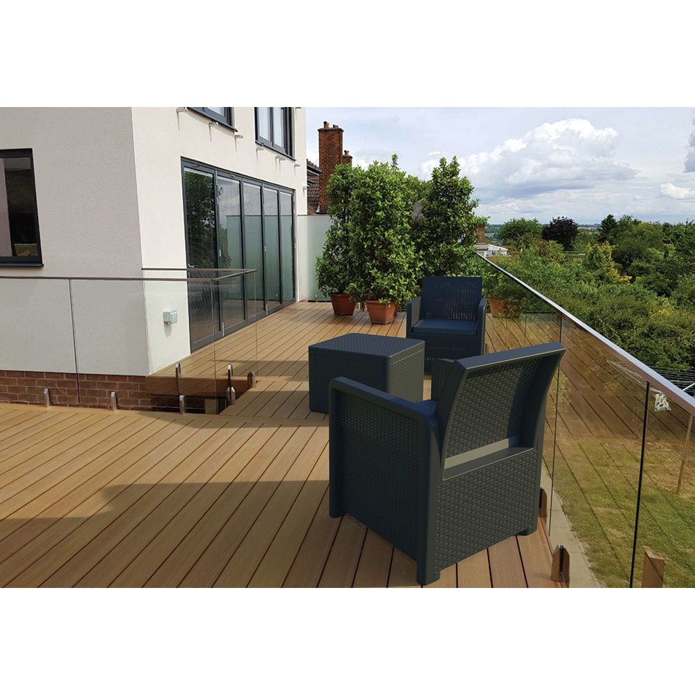 Conjunto jardim/terraço de 2 cadeiras + 1 mesa nassau tete a tete, antracite - Image 5