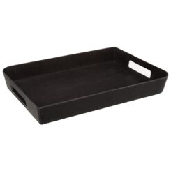 Bandeja de melamina preta coleção noir  kitchen 35 x 25 cm