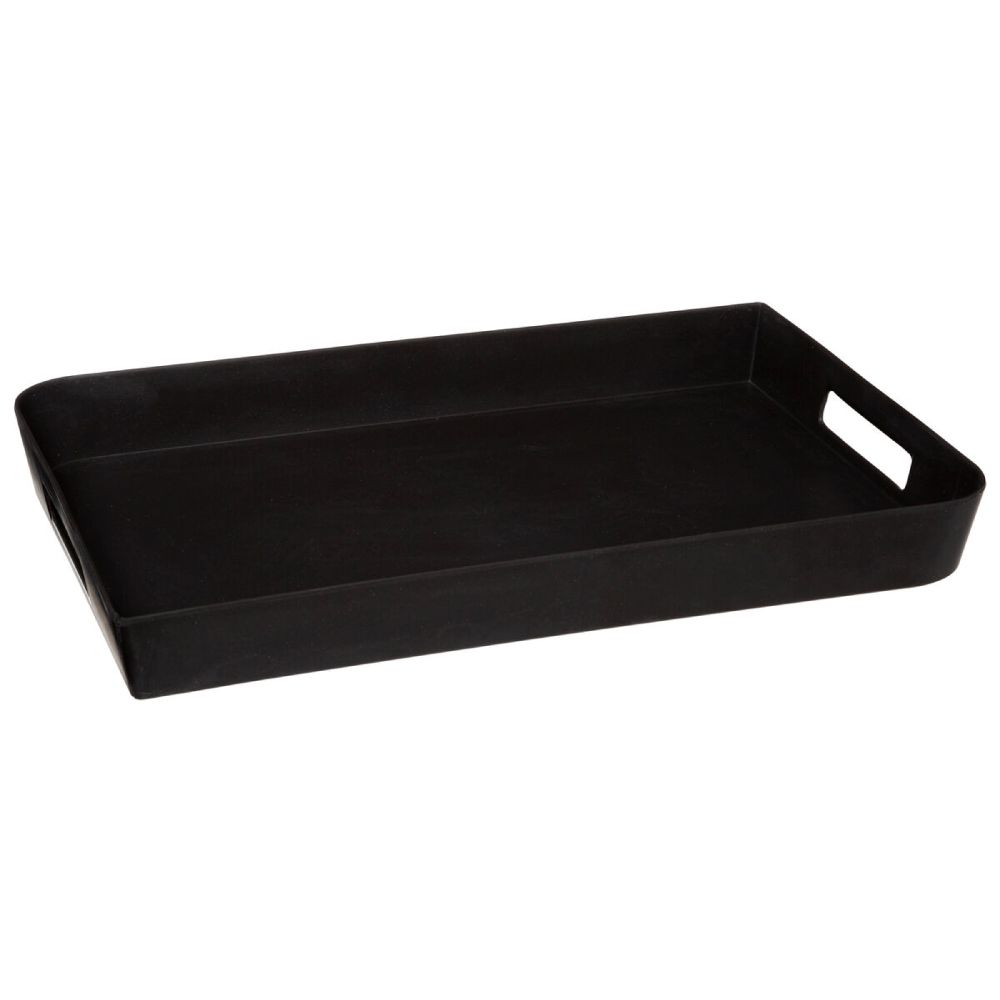 Bandeja de melamina preta coleção noir kitchen 45 x 30 cm