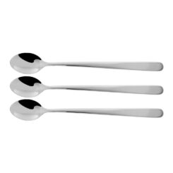 Colheres compridas de inoxidavel para bebidas 19 cm 3 UDS