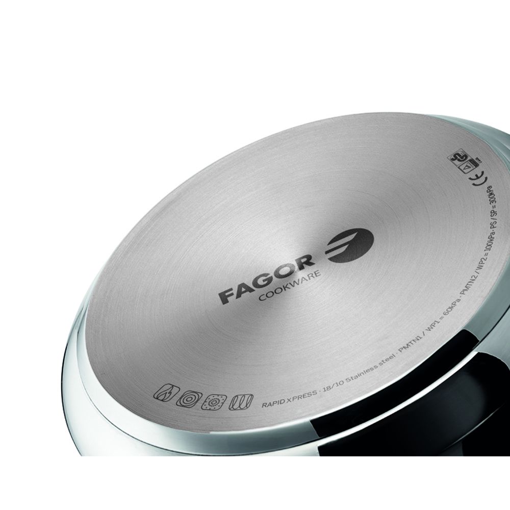 Panela de pressão super rápida rapid 4L INOX 18/10 fagor Ø23x11,5cm - Image 3