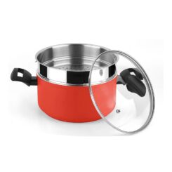 Panela máxima + tampa + vaporizador vermelho alumínio 3004 fagor Ø20x10cm