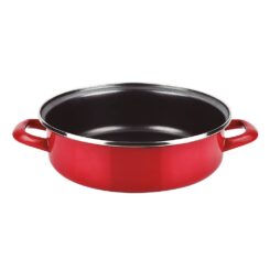 Panela para assar bolos optimax Ø24cm vermelha aço esmaltado aisi 430 fagor