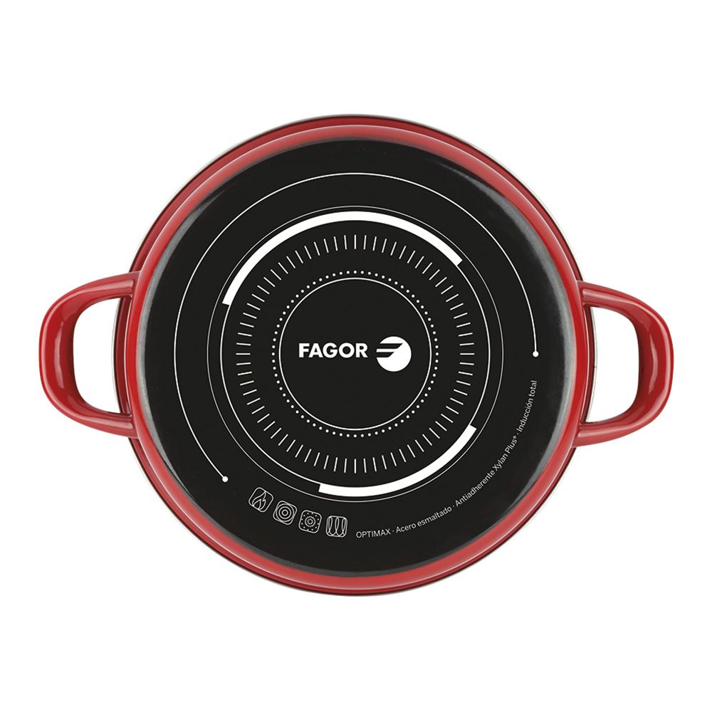 Panela para assar bolos optimax Ø24cm vermelha aço esmaltado aisi 430 fagor - Image 3