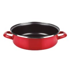 Panela para assar bolos optimax Ø26cm vermelha aço esmaltado aisi 430 fagor