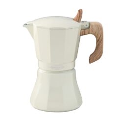 Cafeteira de alumínio de 6 chávenas modelo "petra" COR creme