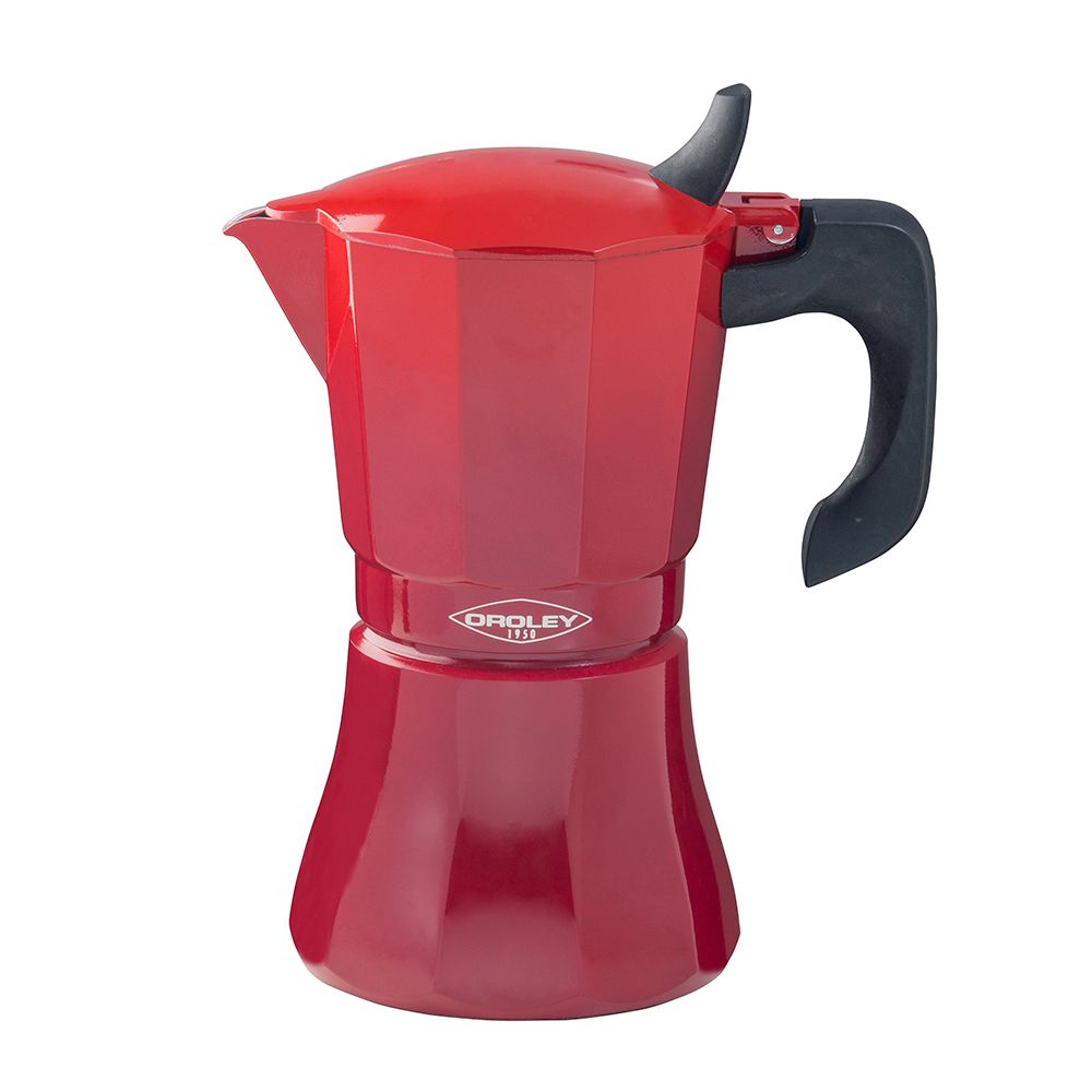Cafeteira de alumínio de 6 chávenas modelo "petra" COR vermelho