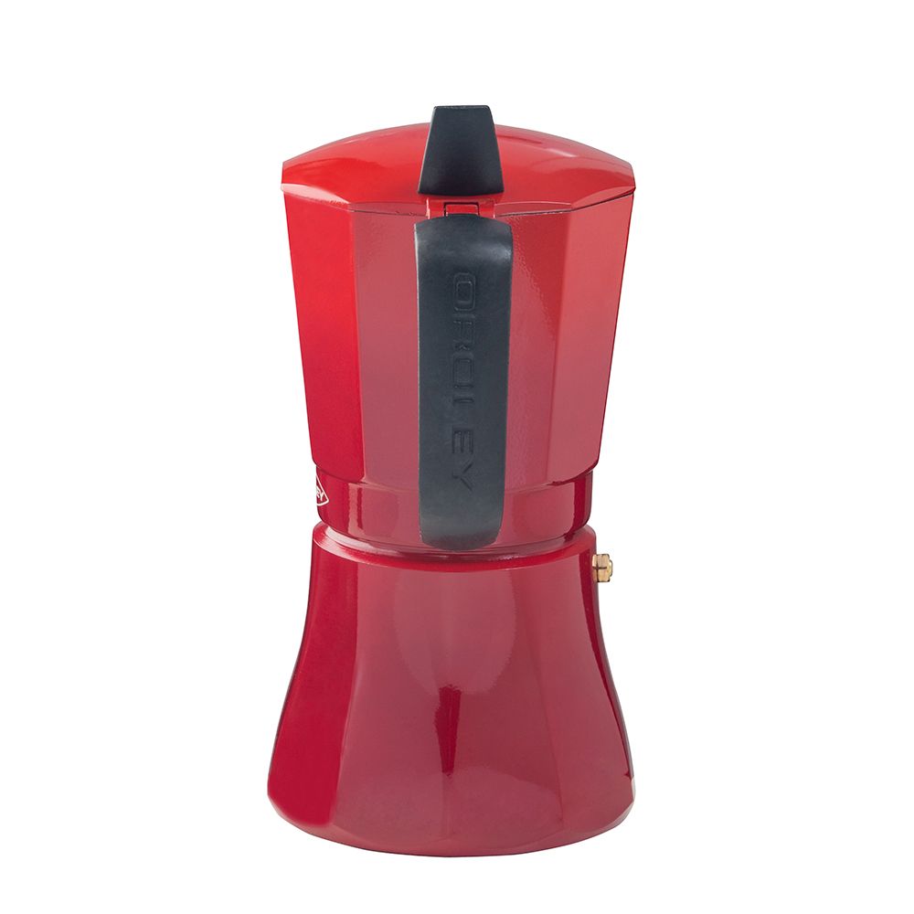 Cafeteira de alumínio de 6 chávenas modelo "petra" COR vermelho - Image 3