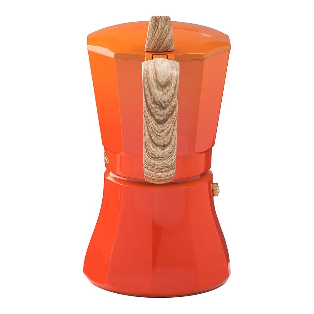 Cafeteira de alumínio de 6 chávenas modelo "petra" COR de laranja - Image 2