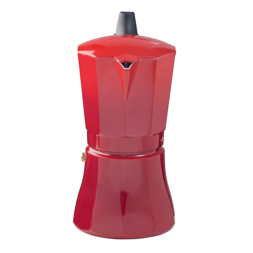 Cafeteira de alumínio de 9 chávenas modelo "petra" COR vermelho - Image 3