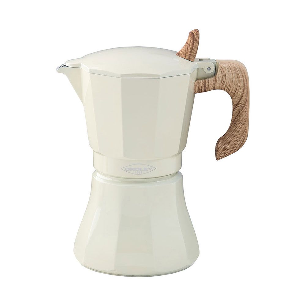 Cafeteira de alumínio de 9 chávenas modelo "petra" COR creme