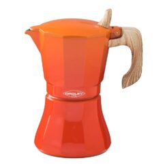 Cafeteira de alumínio de 9 chávenas modelo "petra" COR laranja