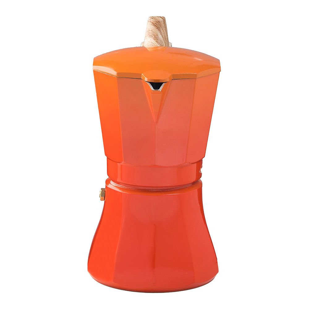 Cafeteira de alumínio de 9 chávenas modelo "petra" COR laranja - Image 3