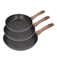 KIT de 3 frigideiras antiaderentes "serie eneas" gourmet kitchen