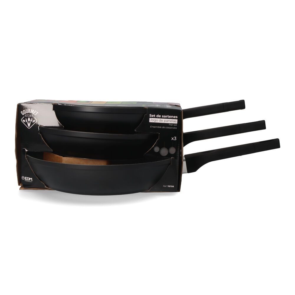 KIT de 3 frigideiras antiaderentes "profissional line" gourmet kitchen - Image 2