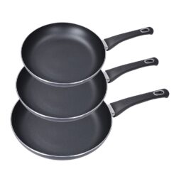 KIT 3 frigideiras antiaderentes "basic line" gourmet kitchen