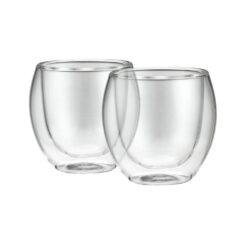 Vidro de parede dupla, resistente a choques e temperaturas 100 ml, 2 peças