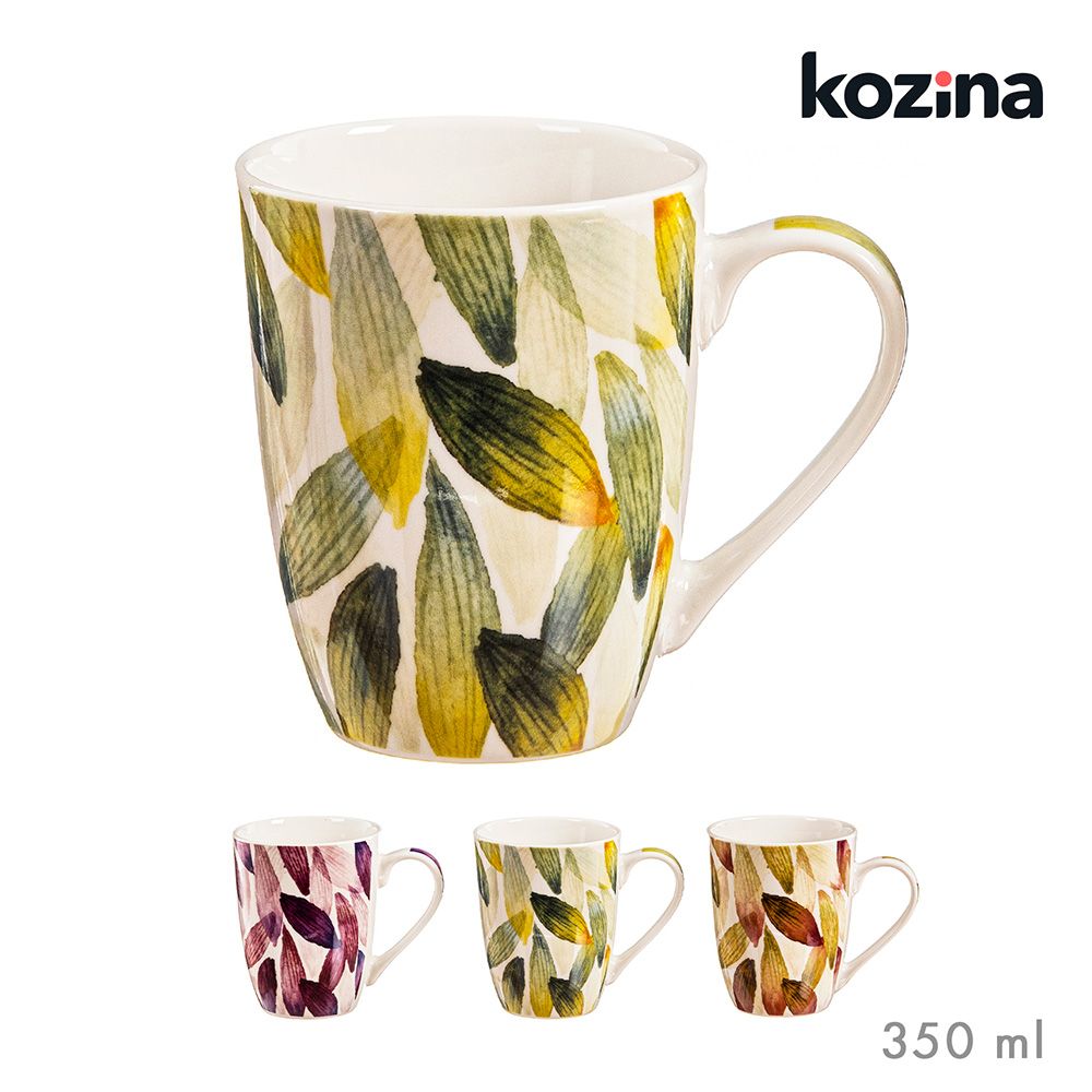 Caneca com design de penas cores sortidas 340 ml