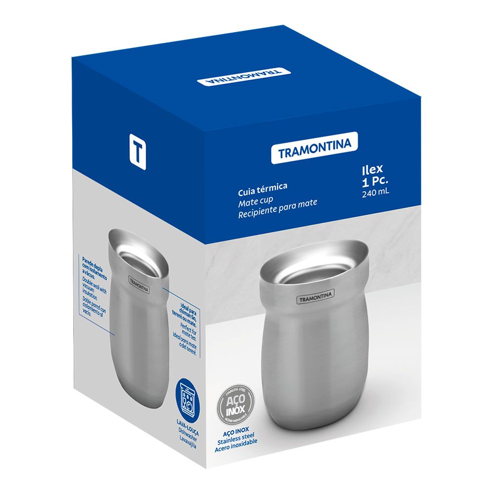 Recipiente para bebida "mate" em INOX 240 ml - Image 2